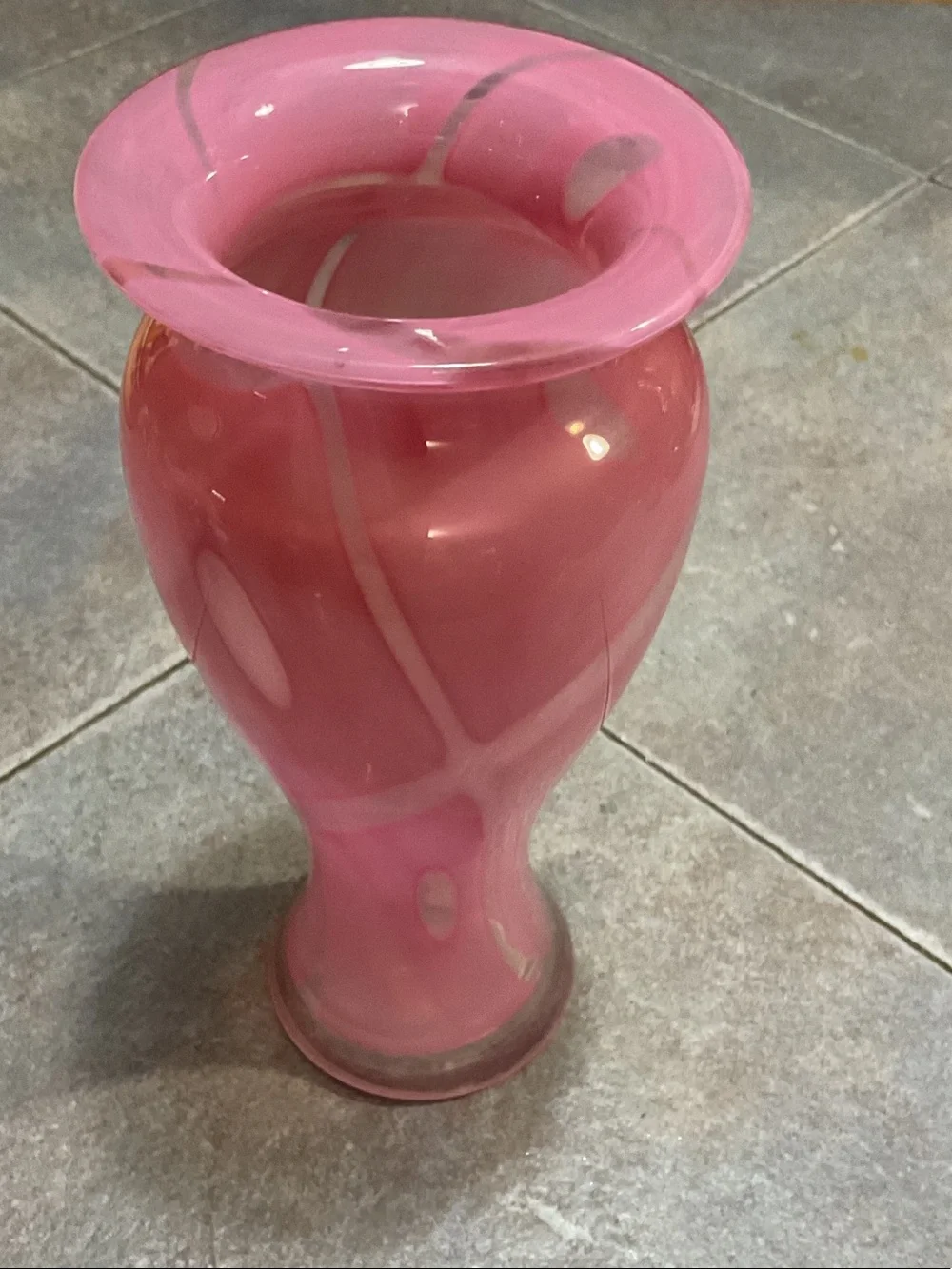 Pink Art Glass Vase - Home Accents